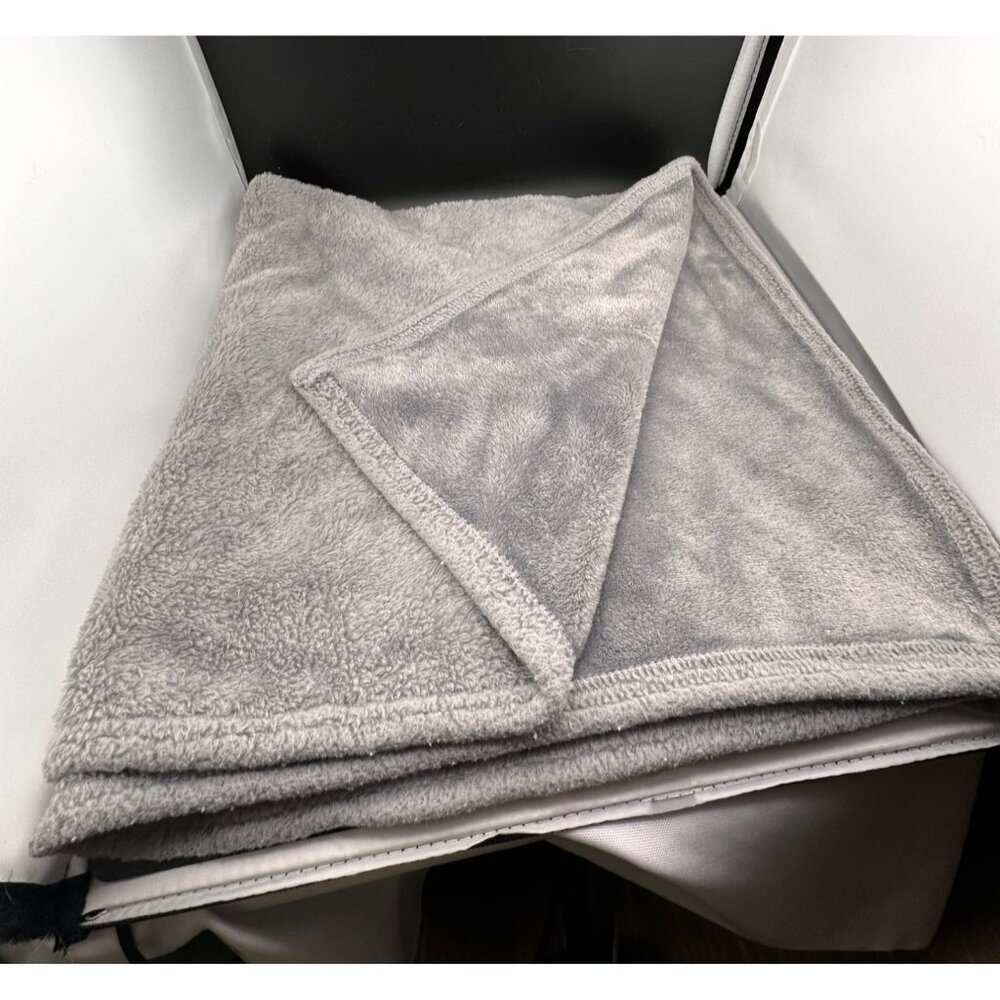 Gymboree Faux Fur Grey Gray Baby Security Blanket Lovey 30 x 30” RETIRED Medium